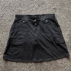 Kuhl Black A-Line Drawstring Pocket Skirt